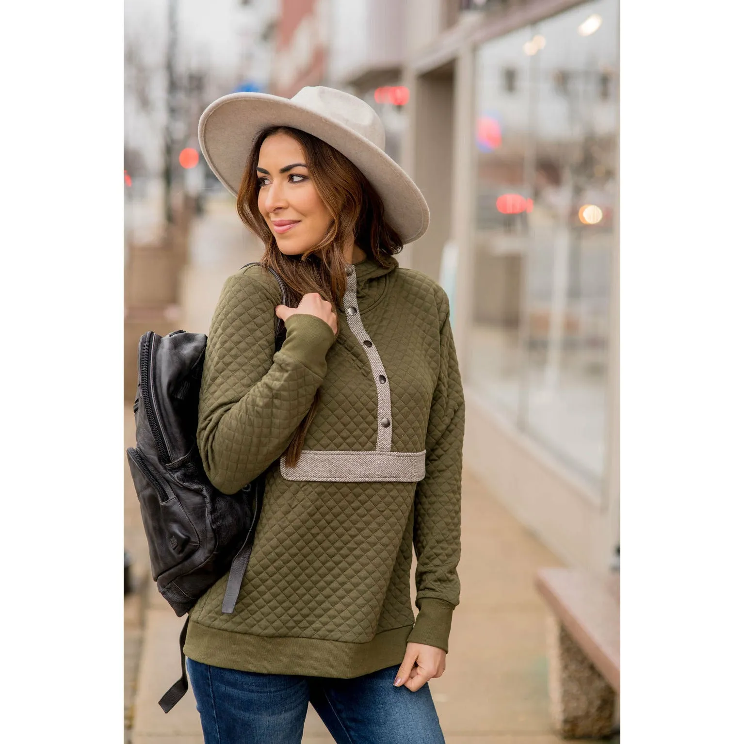Quilted Hoodie