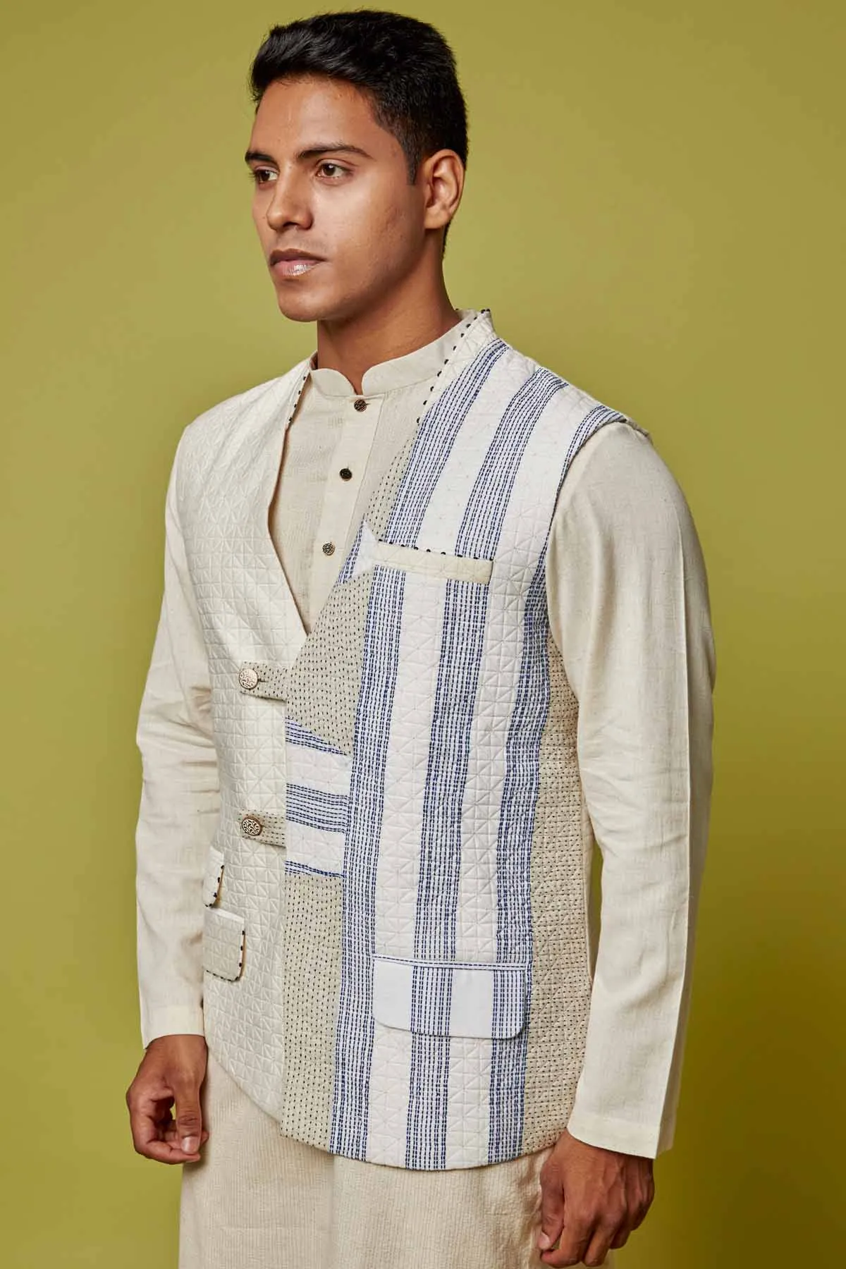 Quilted Jacket & Kurta Set