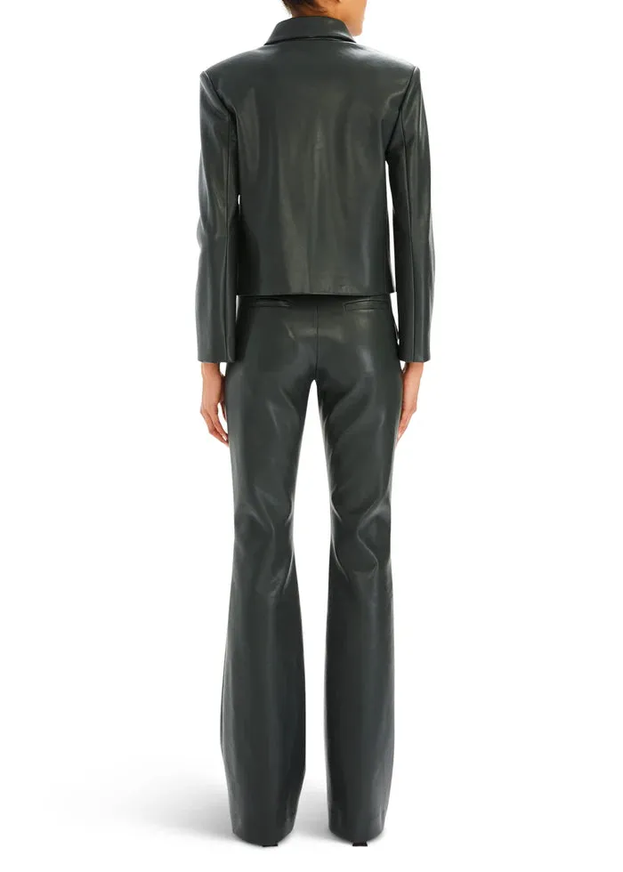 Ronja Vegan Leather Trouser | Forest