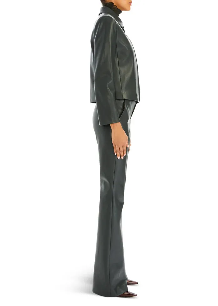 Ronja Vegan Leather Trouser | Forest