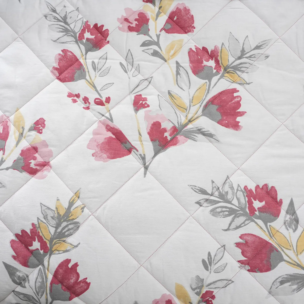 Royal Botanic 115 GSM Floral Leaves Print Multi Quilt/Quilted Bed Cover