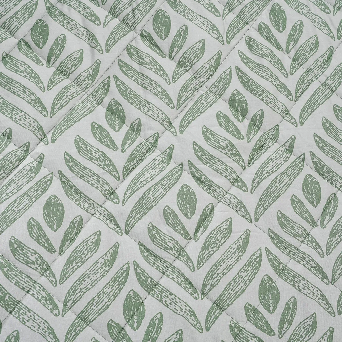Royal Botanic 115 GSM Petal Touch Green Quilt/Quilted Bed Cover
