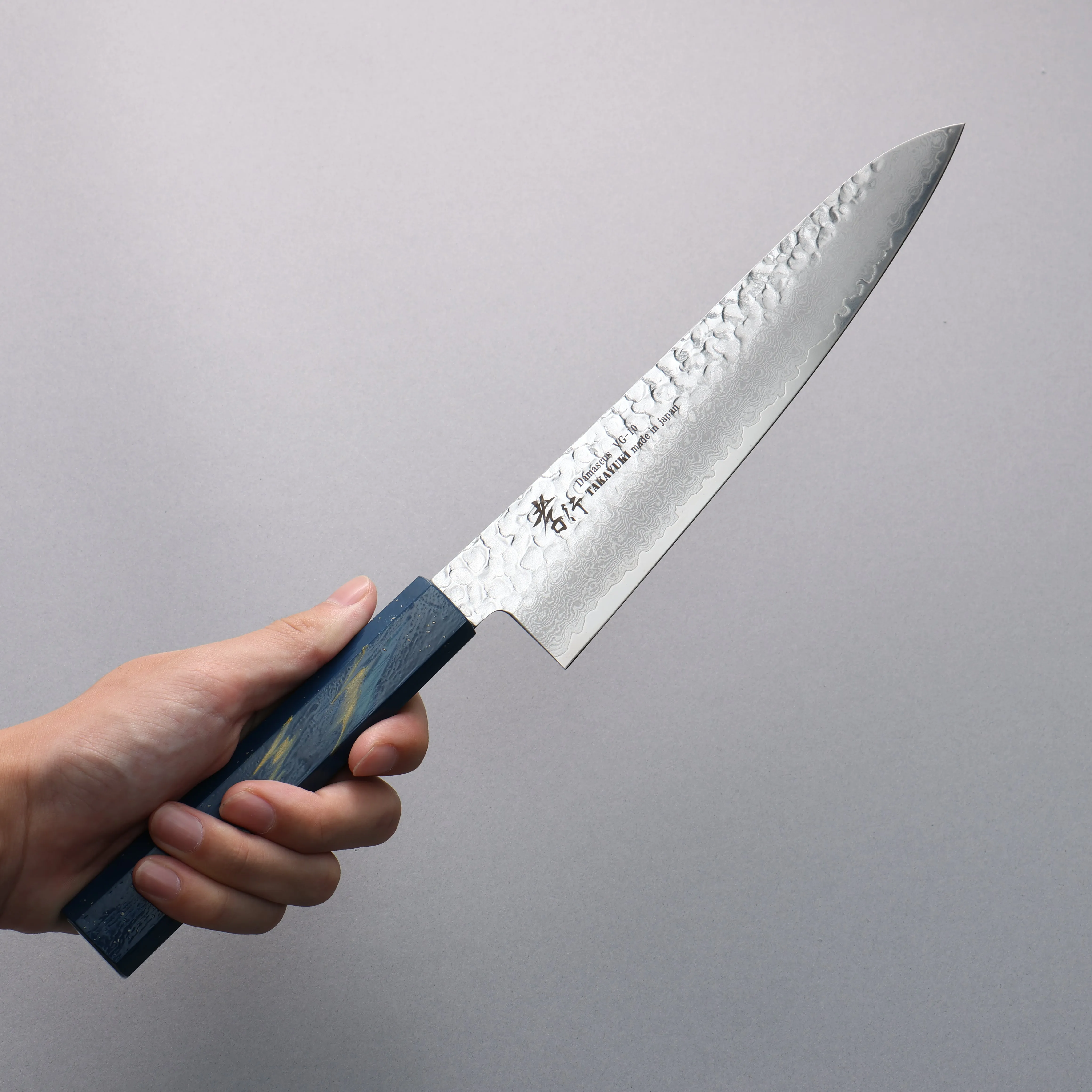 Sakai Takayuki VG10 33 Layer Damascus Gyuto 210mm Live oak Lacquered (Saiseki) Handle