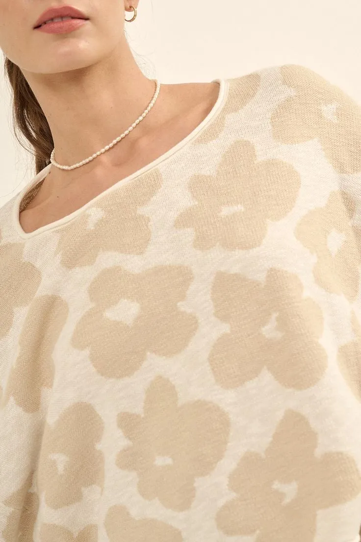Sand Havi Floral Sweater
