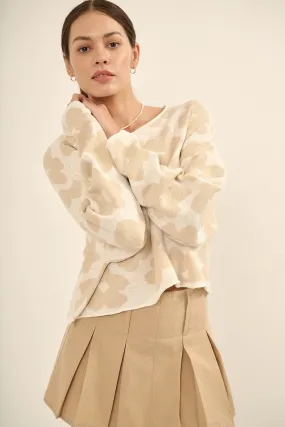 Sand Havi Floral Sweater