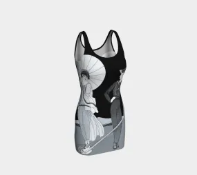 Selenium  Vintage Print Bodycon Dress