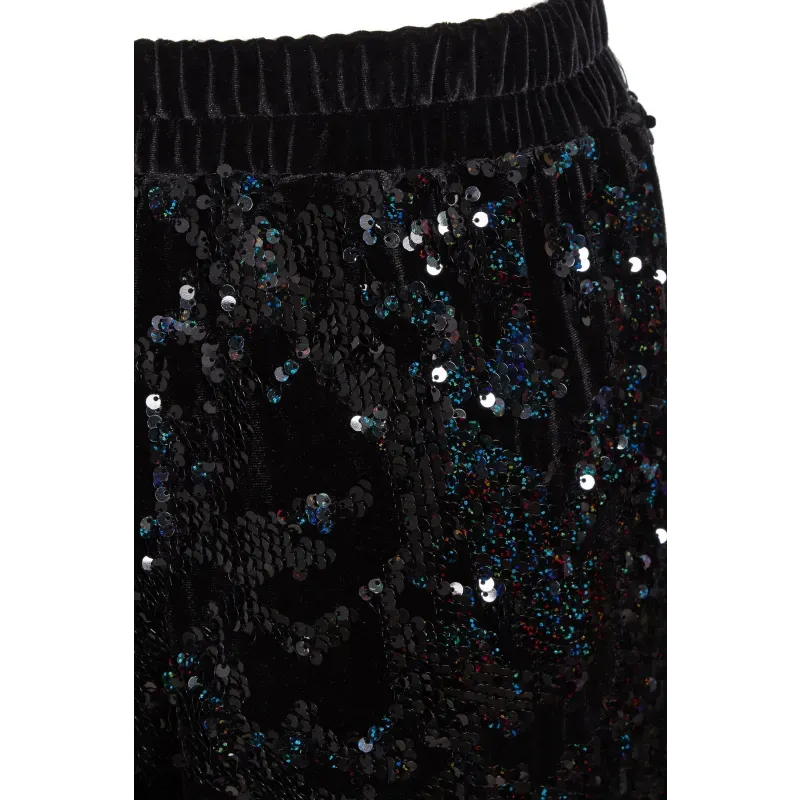 Sequin Flared Trousers