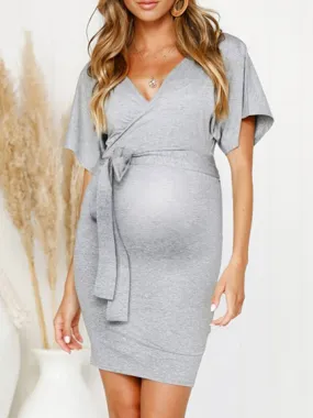 Sexy Backless Lace Up Buttocks Maternity Dress