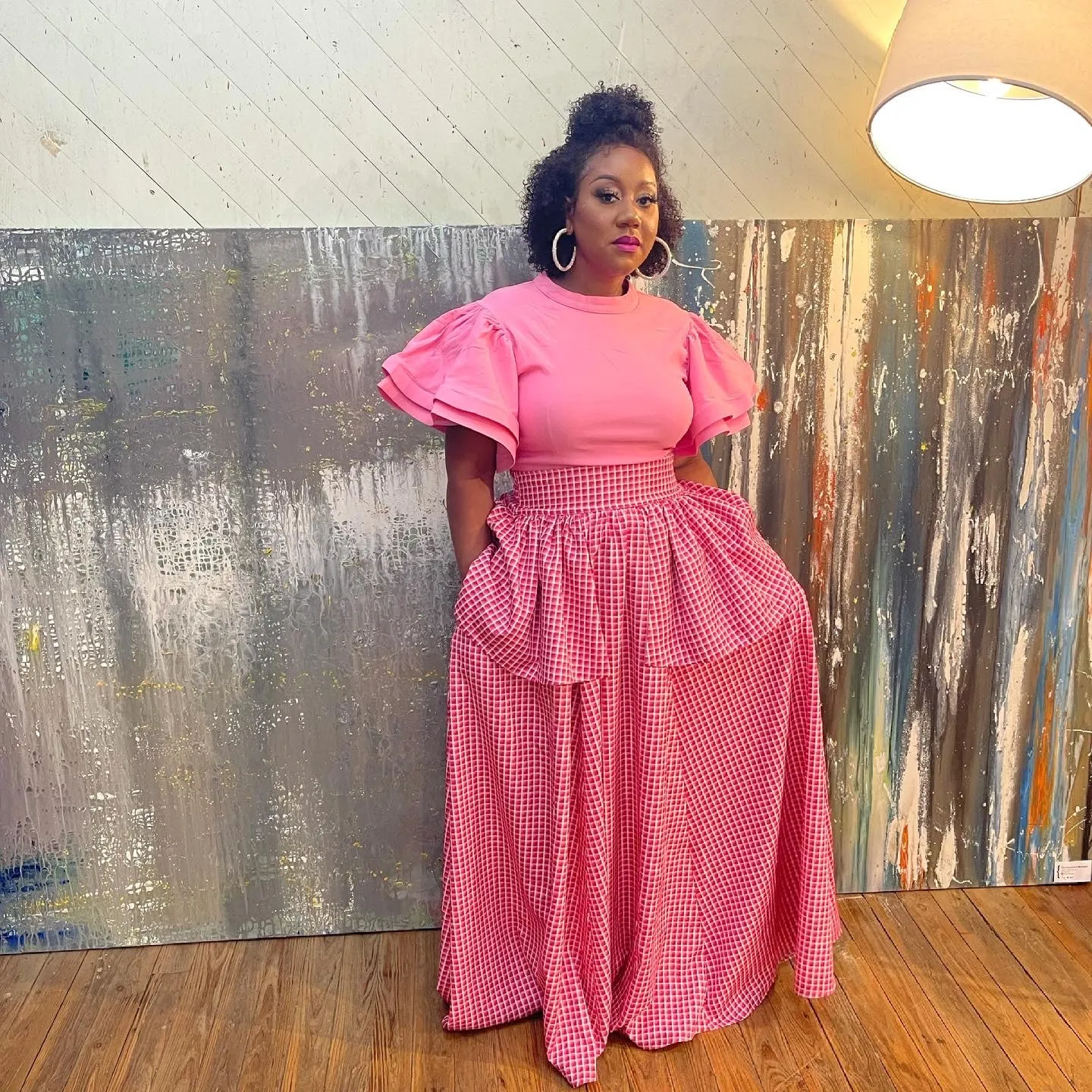 She’s Beautiful In Pink Butterfly Blouse