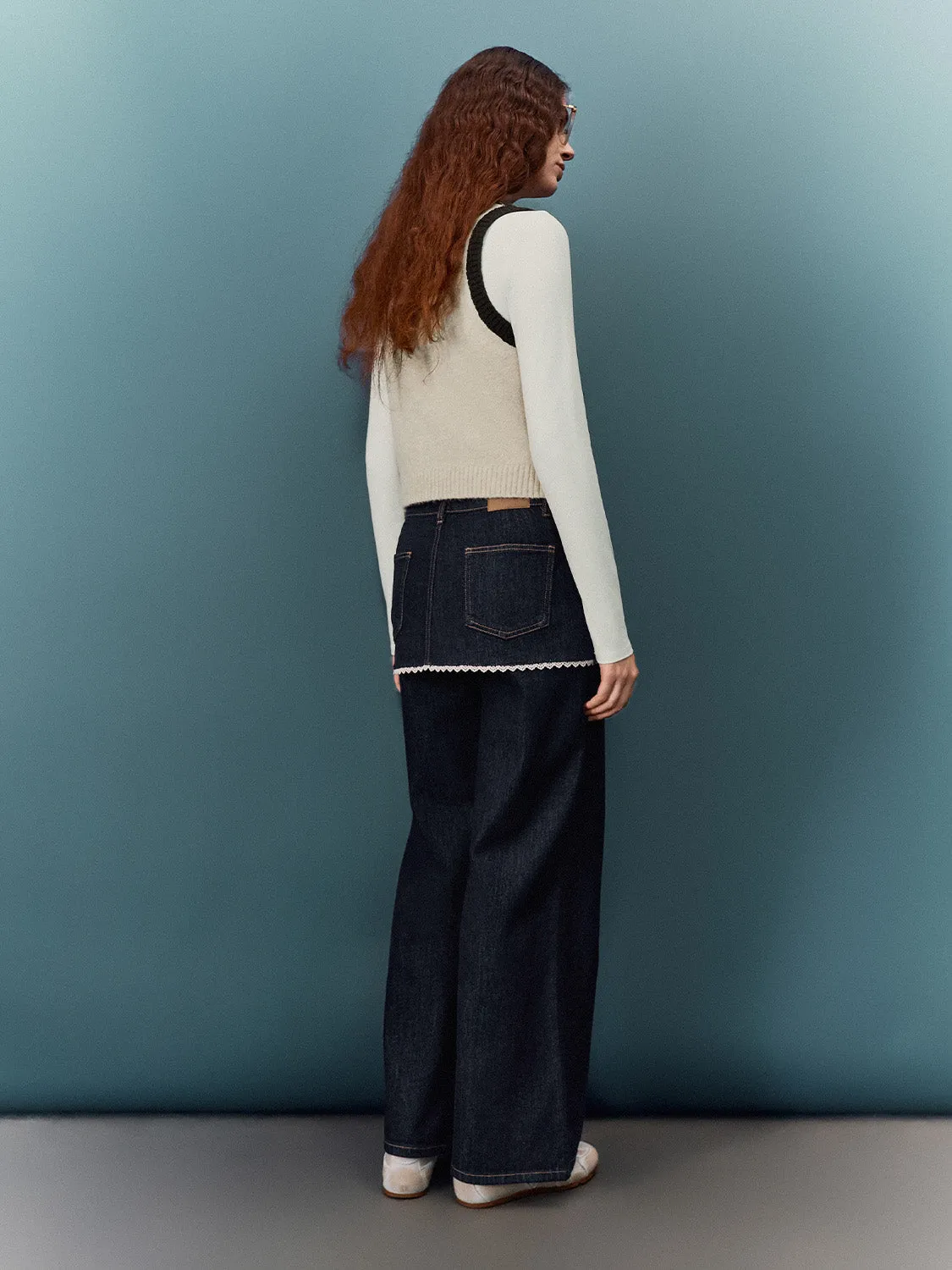 Skirt Layered Jeans