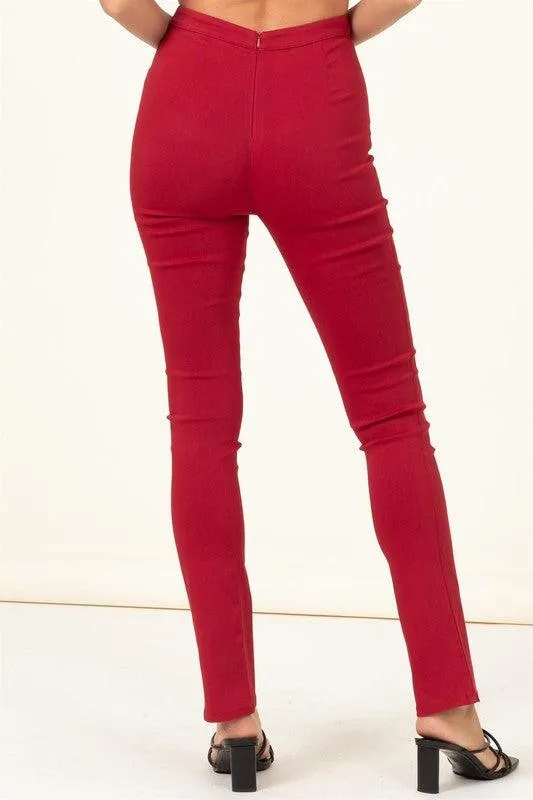 stretch high waist skinny pants