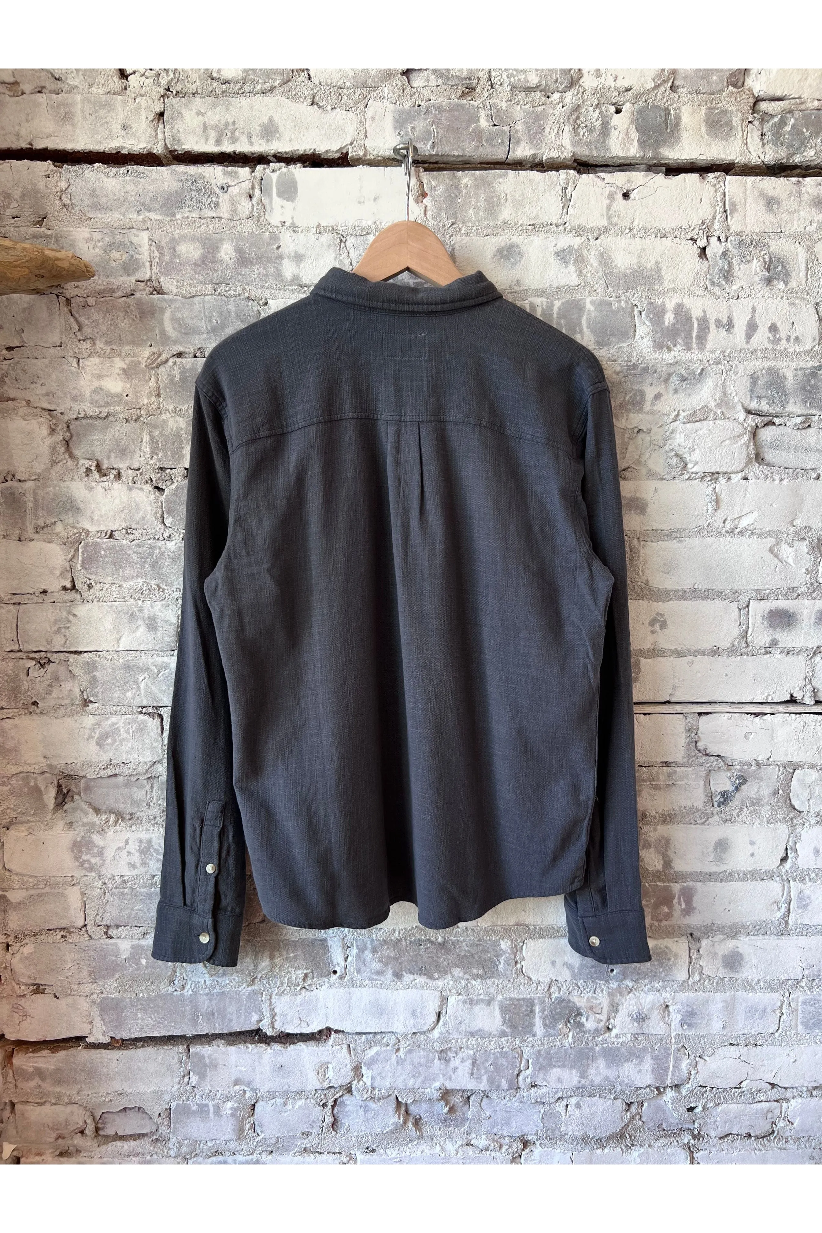 Stretch Selvage Long Sleeve Shirt - India Ink