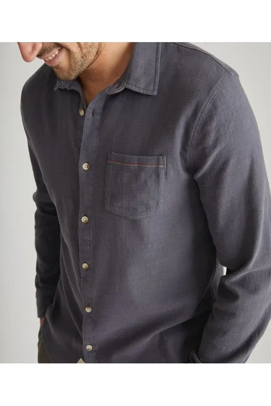 Stretch Selvage Long Sleeve Shirt - India Ink