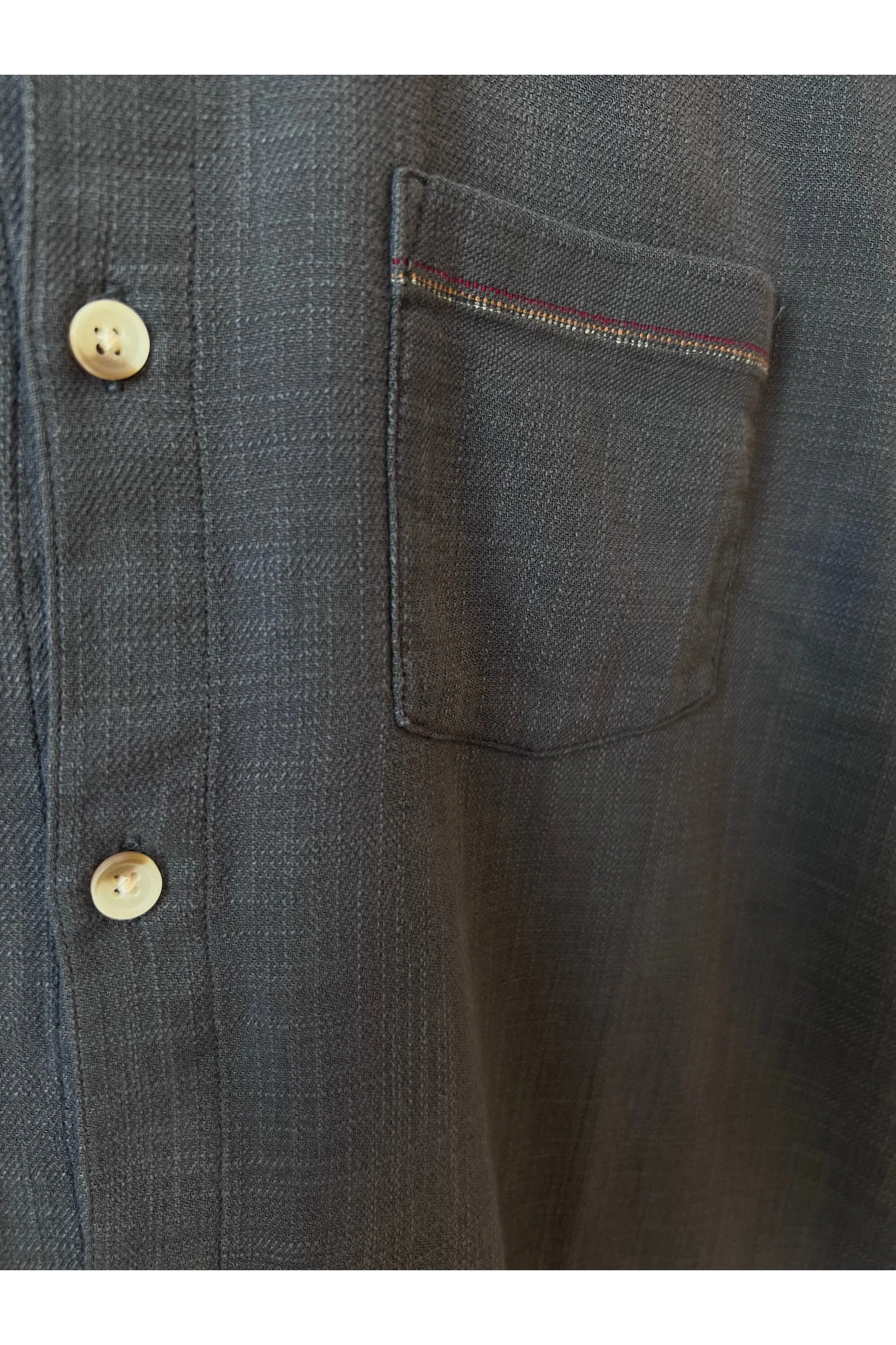 Stretch Selvage Long Sleeve Shirt - India Ink