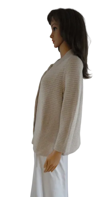 Talbots Sweater Tan Crop Jacket Size L SKU 000058