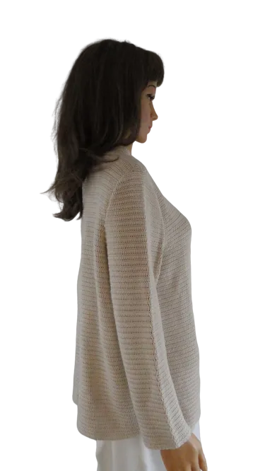 Talbots Sweater Tan Crop Jacket Size L SKU 000058