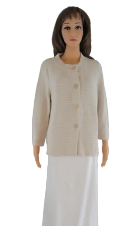 Talbots Sweater Tan Crop Jacket Size L SKU 000058