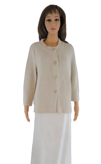 Talbots Sweater Tan Crop Jacket Size L SKU 000058