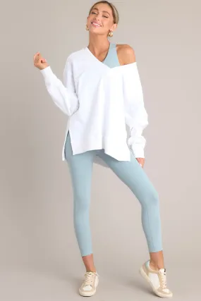 Try To Catch Up Light Blue Leggings