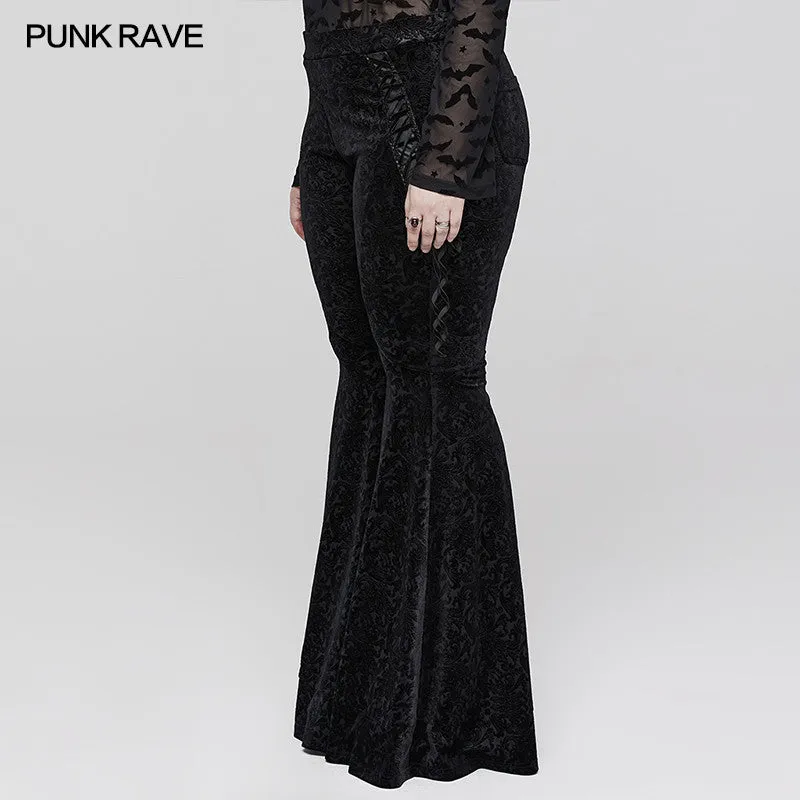 Velvet Shadow Flared Pants