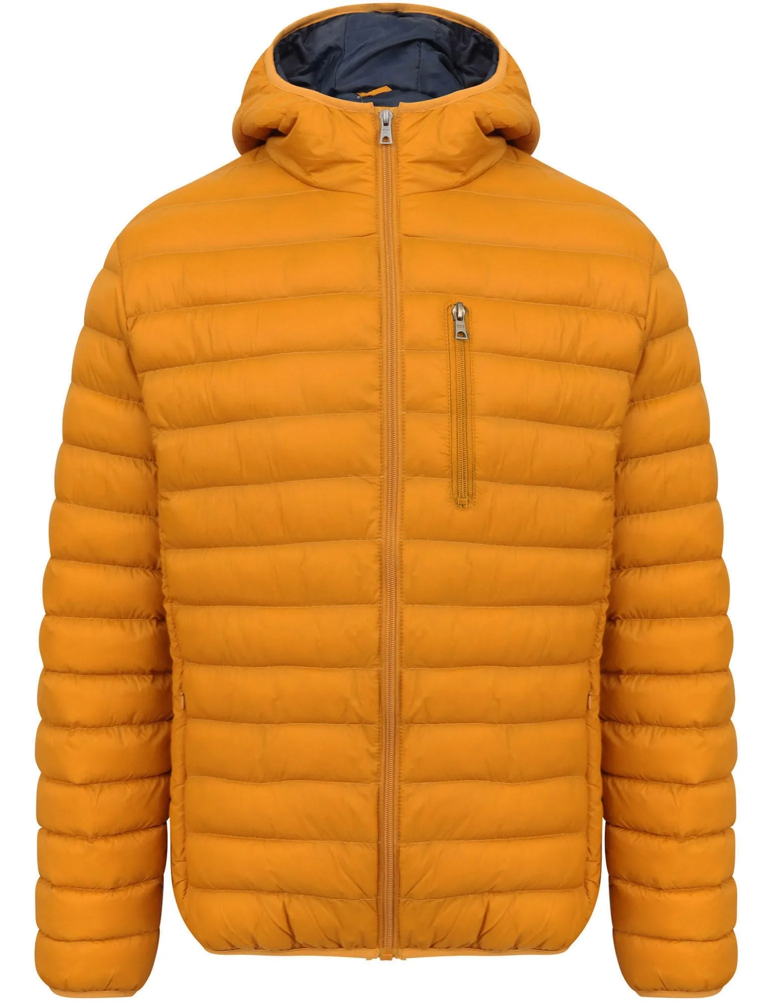Vizzini Quilted Puffer Jacket with Hood in Buckhorn Brown - Tokyo Laundry
