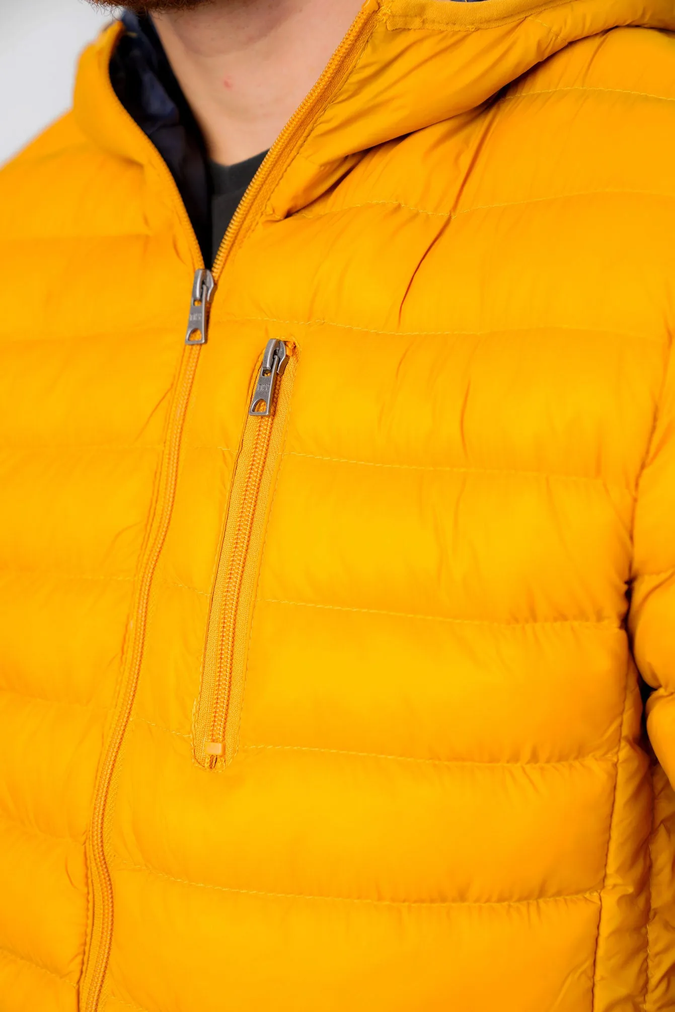 Vizzini Quilted Puffer Jacket with Hood in Buckhorn Brown - Tokyo Laundry