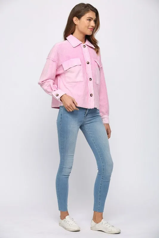 Washed Terry Cropped Jacket