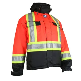 Wenaas 533TCSA Hi-Vis Quilted Premium Winter Safety Jacket - CSA Compliant, Rated to -42°C, with Detachable Hood | Limited Size Selection