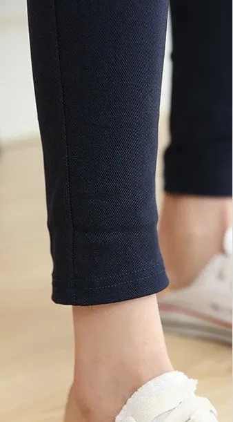Women's Autumn/Winter Casual Skinny High-Waist Elastic Leggings