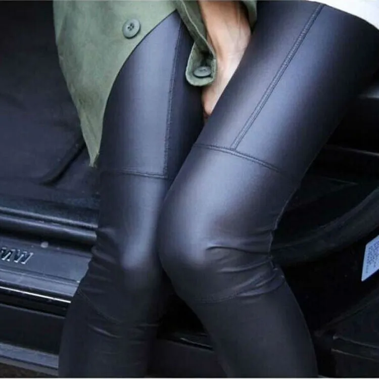Women's Casual Faux Leather Leggings