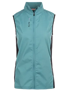 Women's Comfortable Logo Brand Shell Vest,Green