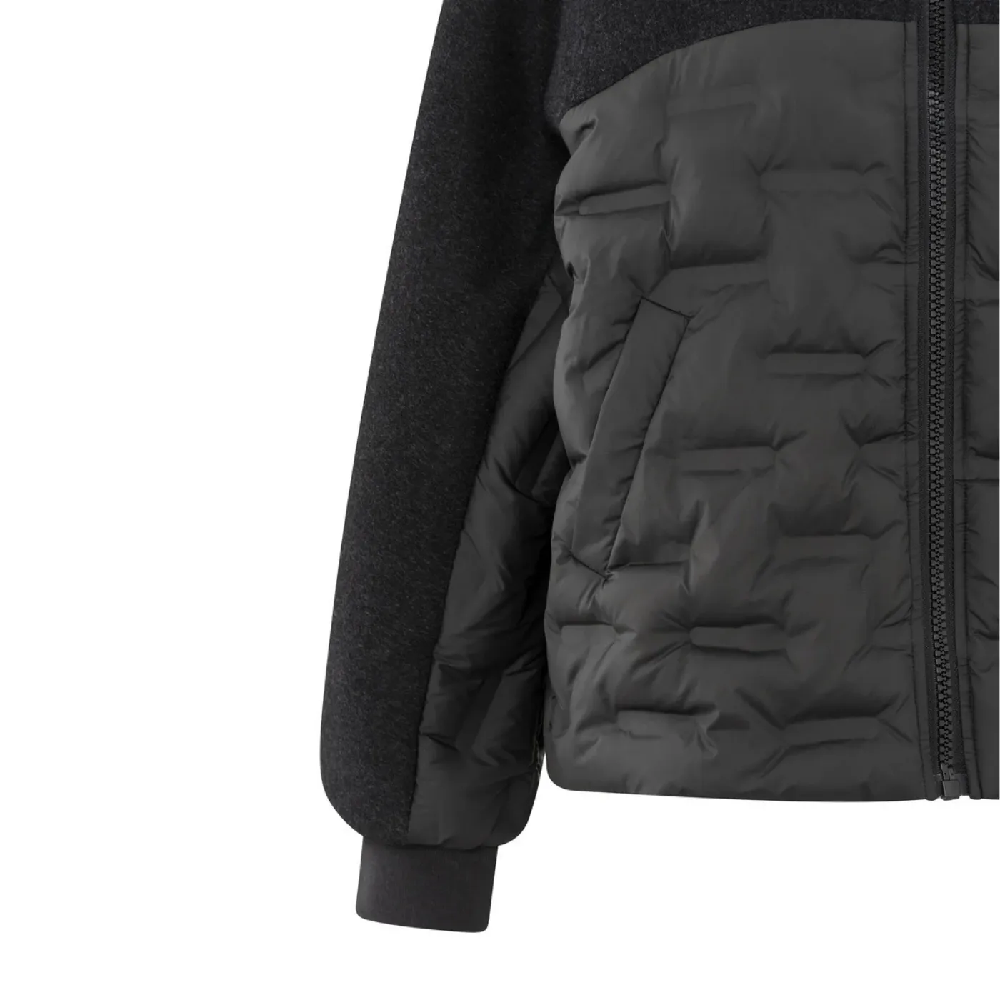 YAYA Anthracite Oversize Cropped Wool Mix Jacket