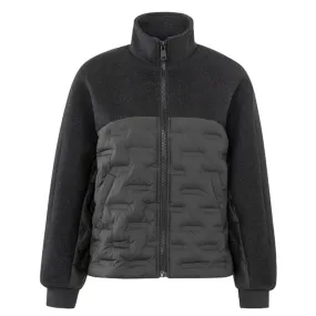 YAYA Anthracite Oversize Cropped Wool Mix Jacket